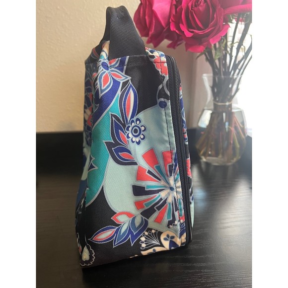 Vera Bradley Blue Lotus Floral Insulated Lunch Bag - Picture 6 of 11